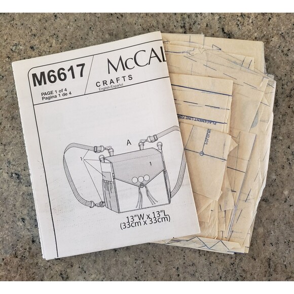 Diaper Bag Used Sewing Pattern McCall's Fashion Accessories M6617 Baby Accessory - Picture 4 of 5